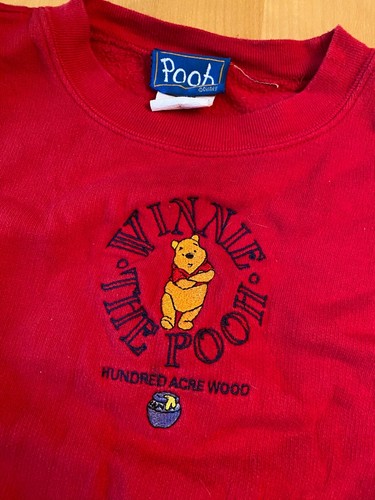 VINTAGE JERRY LEIGH WINNIE POOH HUNDRED ACRE WOOD EMBROIDERED SWEATSHIRT 4/5 - Picture 2 of 4