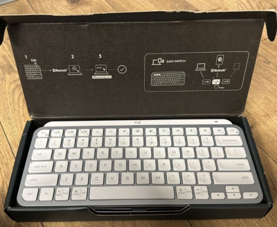 LOGITECH MX KEYS MINI WIRELESS ILLUMINATED KEYBOARD | PALE GRAY