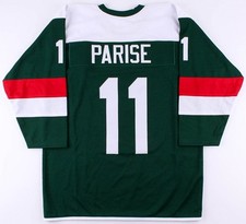 Zach Parise Unsigned Wild On-Ice Style Custom Stitched Jersey (Size XL)