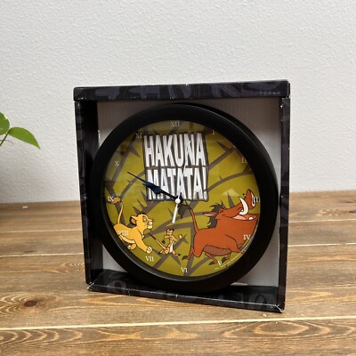 The Lion King 9'' Wall Clock Hakuna Matata - New in Box Disney Kids Clock