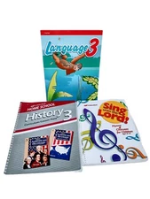 Abeka Homeschool Book LOT Grade 3 History Language Curriculum Lesson Plans Test 