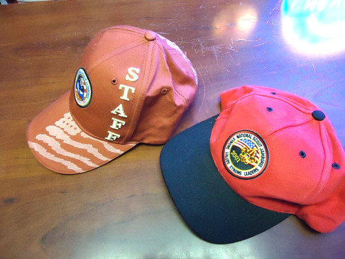 2 NATIONAL JAMBOREE HATS WEST VIRGINIA  2010 STAFF (NEW) + 2001 LT USE