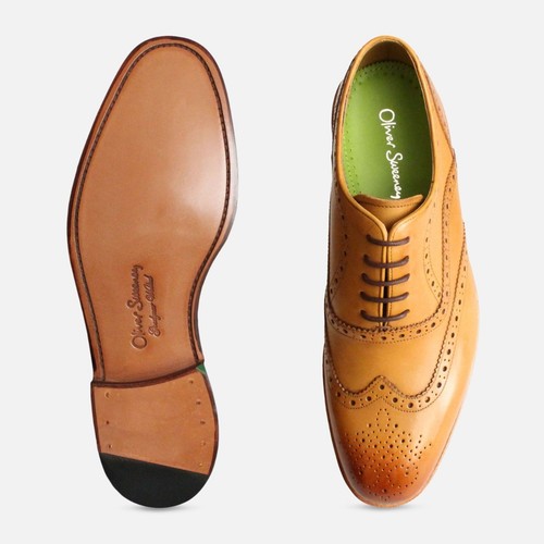 Oliver Sweeney Wingcap Oxford Brogues in Tan - Picture 2 of 5
