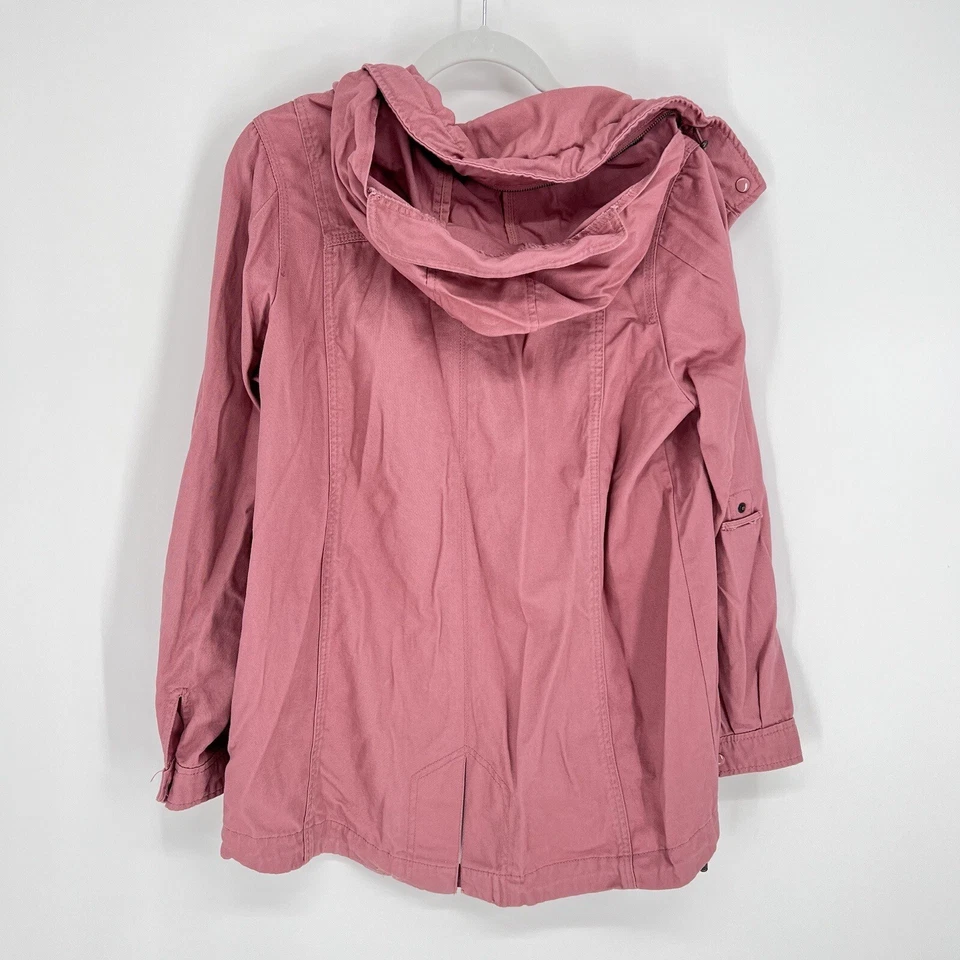 Chaqueta Jolt Fall Rubor Rosa Malva Capucha Oculta Mujer’s Talla L Foto 4 de 4
