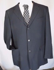 Hart Schaffner Marx Comfort 44 L men's black sport coat blazer Made in USA