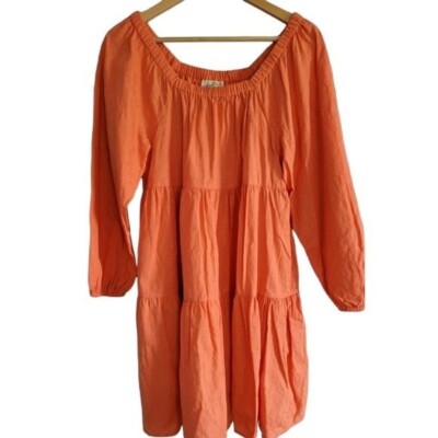 universal thread orange dress Universal Thread Rust Cotton Gauze Midi Dress