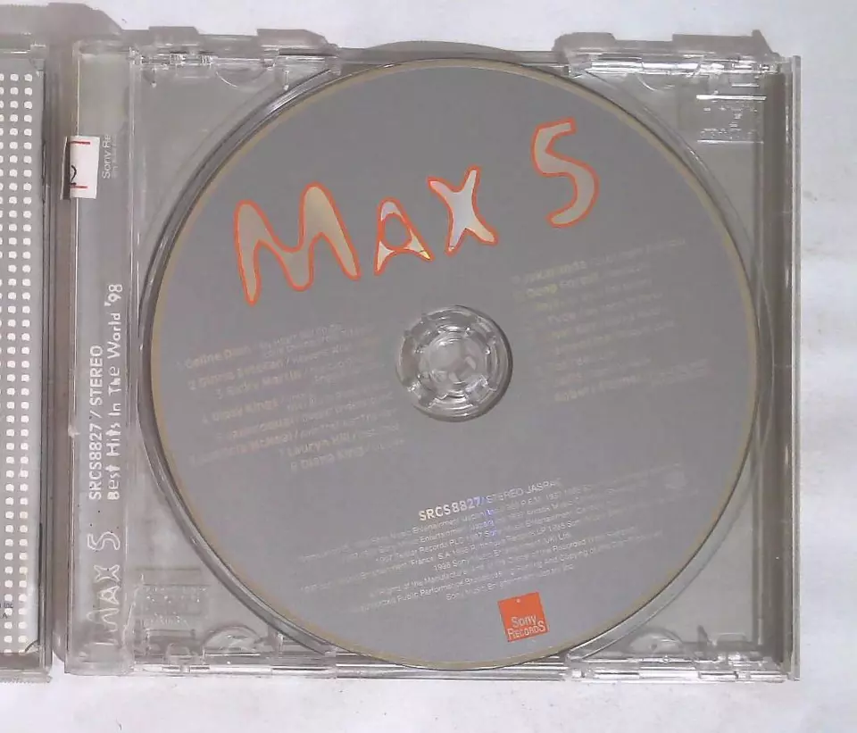 Various – MAX 5 Best Hits In The World '98 SRCS 8827 JAPAN CD OBI - Image 2 of 3