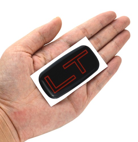 2-Piece LT Nameplate Logo Emblem Badge Set For 1999-2007 Silverado Suburban Tahoe – Side Cab, Adhesive Mount