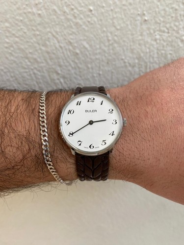 1970s Vintage Unisex Buler Mod.5501 5 Jewels Swiss Made 34mm Watch - Picture 8 of 13