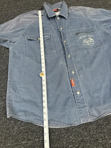 Jag Vintage Long Sleeve Denim Button Up Shirt Men's Size L - Picture 10 of 12
