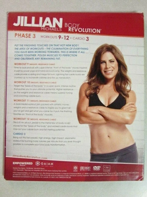 JILLIAN MICHAELS BODY REVOLUTION PHASE 3 WORKOUTS 9-12+CARDIO 3 / 5 DVD SET VG+ - Image 2 of 4