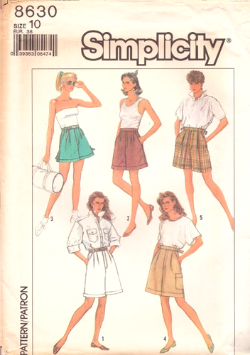 Simplicity 8630 ~ Size 10 ~ Misses' Shorts In Three Lengths- Front Pleated Short - Imagen 1 de 4
