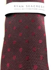 59$ Ryan Seacrest Distinction Men's Evans Dot Silk Tie one Size