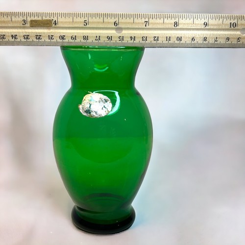 MCM Anchor Hocking Forest Green Vase 6 3/8 Zoll mit orig. Aufkleber Ankerglas - Bild 8 von 8