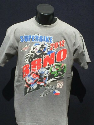 Tshirt Brünn Brno Czech World Superbike 2012 Racing Motorrad Größe  L  selten