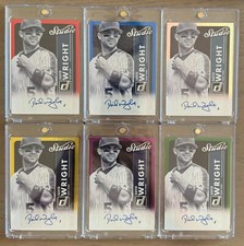 2017 Panini Studio David Wright Auto /3 /10 /15 /25 /49 & Base (Six Cards Total)