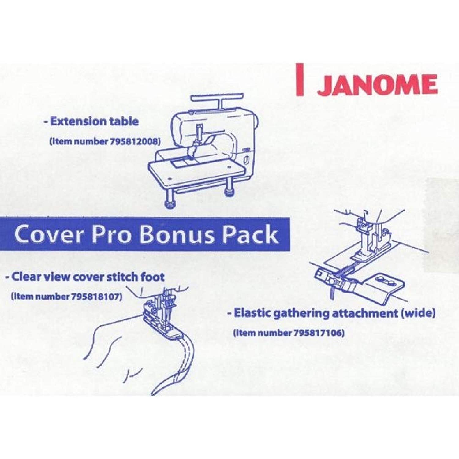 Janome CoverPro Bonus Pack for 1000CPX / 2000CPX eBay