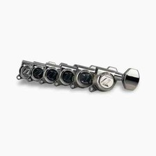 True Lok Mid Size Locking Tuners, 6-In-Line, Staggered Posts, Nickel