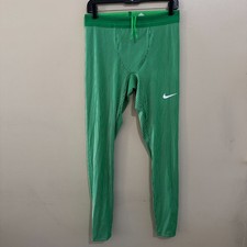 Nike Pro Elite Official Racing Tights Running Green Made in USA Mens L AO849 NEW