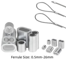 Aluminum Swage Crimps/For Steel Wire Rope Cable Round Double Hole Clamp M0.5-M26
