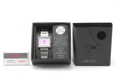 [NEAR MINT Box] SEIKO ALBA AKA V733-5A40 Purple Dail Quartz Men's Watch JAPAN