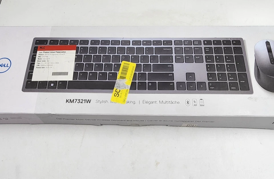 Dell Pro Plus Wireless Keyboard KM7321W - Gray - Image 2 of 4