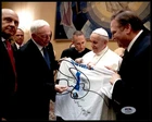 Jerry Jones 8x10 Photo Signed PSA/DNA Authenticated Cowboys Pope Francis in Pic