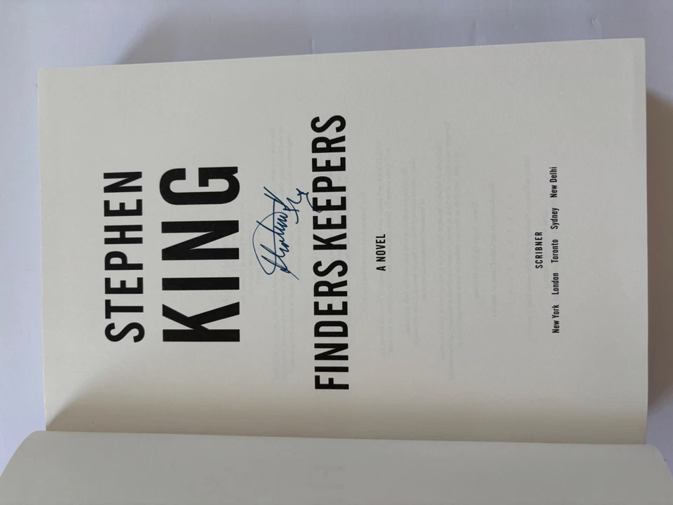 Stephen King Signed Finders Keepers 1st/1st Hardcover HC Book Autographed JSA Foto 2 de 4