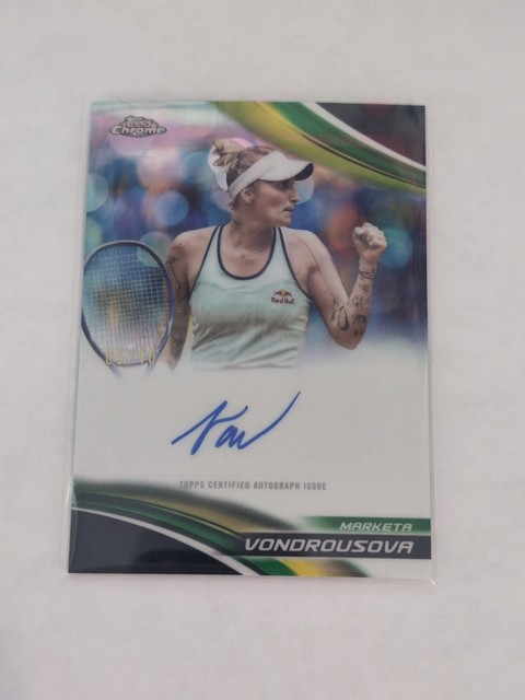 2025 Topps Chrome Tennis Marketa Vondrousova Black Auto /10 #CA-MVA