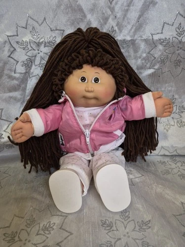 Cabbage Patch Kids Brown Hair & Eyes 1985 Original Clothes, New Hair Rerooted