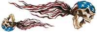 Aufkleber-Set Totenkopf Airbrush XL USA Rechts 38 X 13 Cm Skull Right Sticker