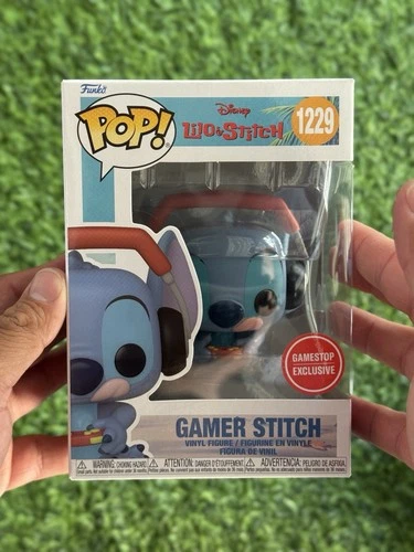 Gamer Stitch 1229 GameStop Excl Funko POP! Disney Lilo & Stitch FREE PROTECTOR