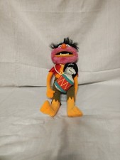 Vintage 1989 12" Vinyl  Plush ANIMAL DRUMMER Drum Muppet Doll W Rare Pin