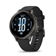 Garmin Venu 4, 41mm, GPS Smartwatch, Slate with Black Silicone Band