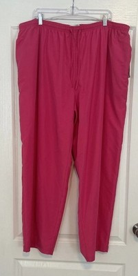 Napa Valley Woman Size 3X Pink Pants Elastic Waist Drawstring Lined NEW WTAGS