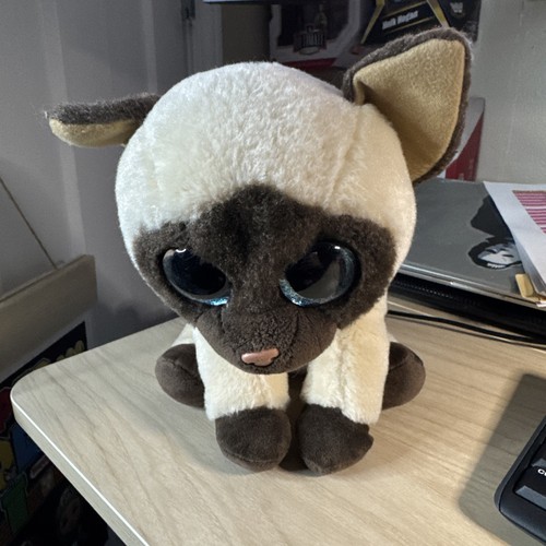 Ty Beanie Baby Boo Buddies 11" Jaden Siamese Cat Plush Stuffed Animal