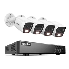 ANNKE 1080P CCTV Security Camera System 8CH 5MP Lite DVR Outdoor AI Color Night