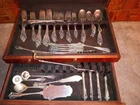 Vintage WALLACE GRANDE BAROQUE 91pc STERLING SILVER Set For 12 + SERVING PIECES