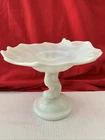 Vintage Northwood Westmoreland White Milk Glass Dolphin Fish Compote Candy Dish