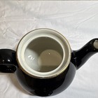 Hall Black Glossy Teapot w/ Gold Trim, Lid, 2 Cup, USA, #462 — photo 3