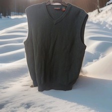 Vtg Saddlebred Cable Knit Sweater/Vest Men  s XL Green 31104