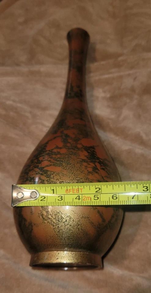 Jarrón vintage de mediados de siglo OMC japonés Murashido bronce con etiqueta PRECIO FINAL REBAJADO Foto 4 de 4