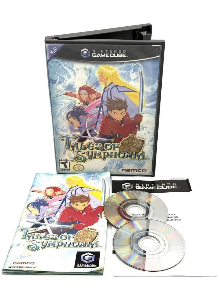 Tales of Symphonia (Nintendo GameCube, 2004) Completo Probado en Caja Original Foto 4 de 4