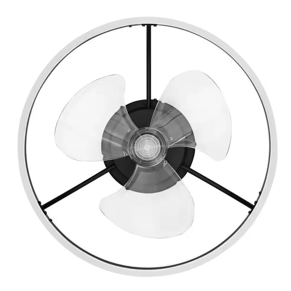 Ventilador de techo LED Hampton Bay Preen 20" negro control remoto CCT luz interior Foto 2 de 4