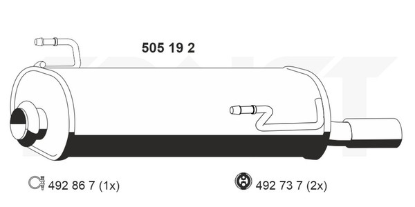 Ernst EndschalldäMpfer NachschalldäMpfer 505192 FüR 206 CC 2A 2D Peugeot S16-image