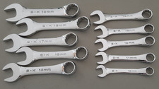 Sk S-k Tools Usa 10-19mm Metric Stubby Combination Wrench Set 12pt Point