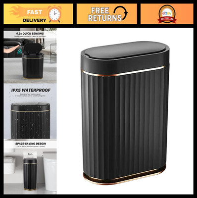 2 Gallon Motion Sensor Trash Can with Lid - Slim Waterproof Garbage Bin for Bath