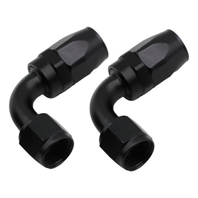 90Degree AN10 Full Flow Swivel Universal Aluminum Fitting Hose End Adapter 2Pcs#