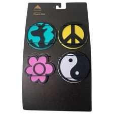Burton Foam Mat Stomp Pads Icons Peace World Yin Yang Flower Snowboarding New