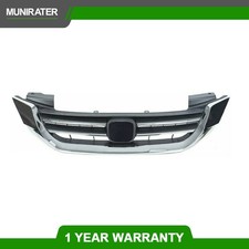 For Honda Accord Sedan 2013 2014 2015 Chrome Front Bumper Upper Grille Grill New